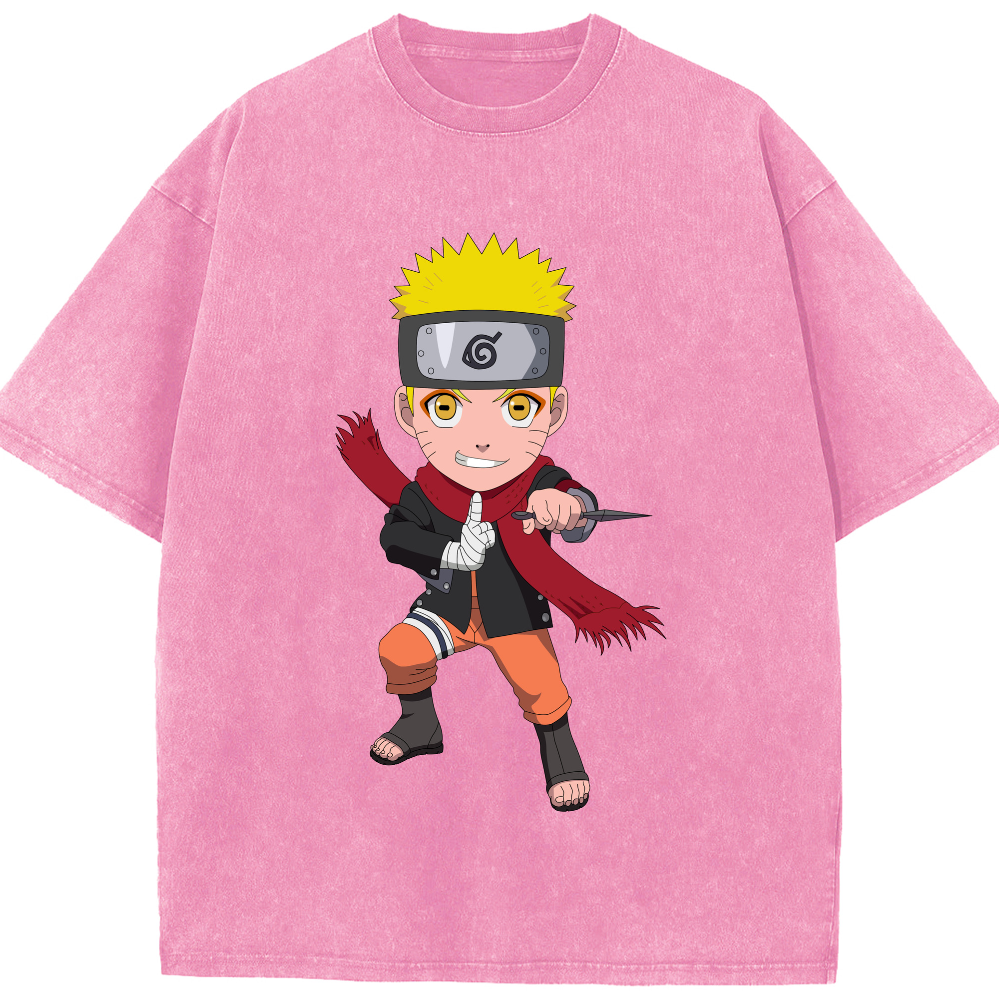 （画像用） NARUTO -ナルト- うずまき ナルト Uzumaki Naruto 綿100% ヴィンテージ風 半袖Tシャツ（フロントプリント）